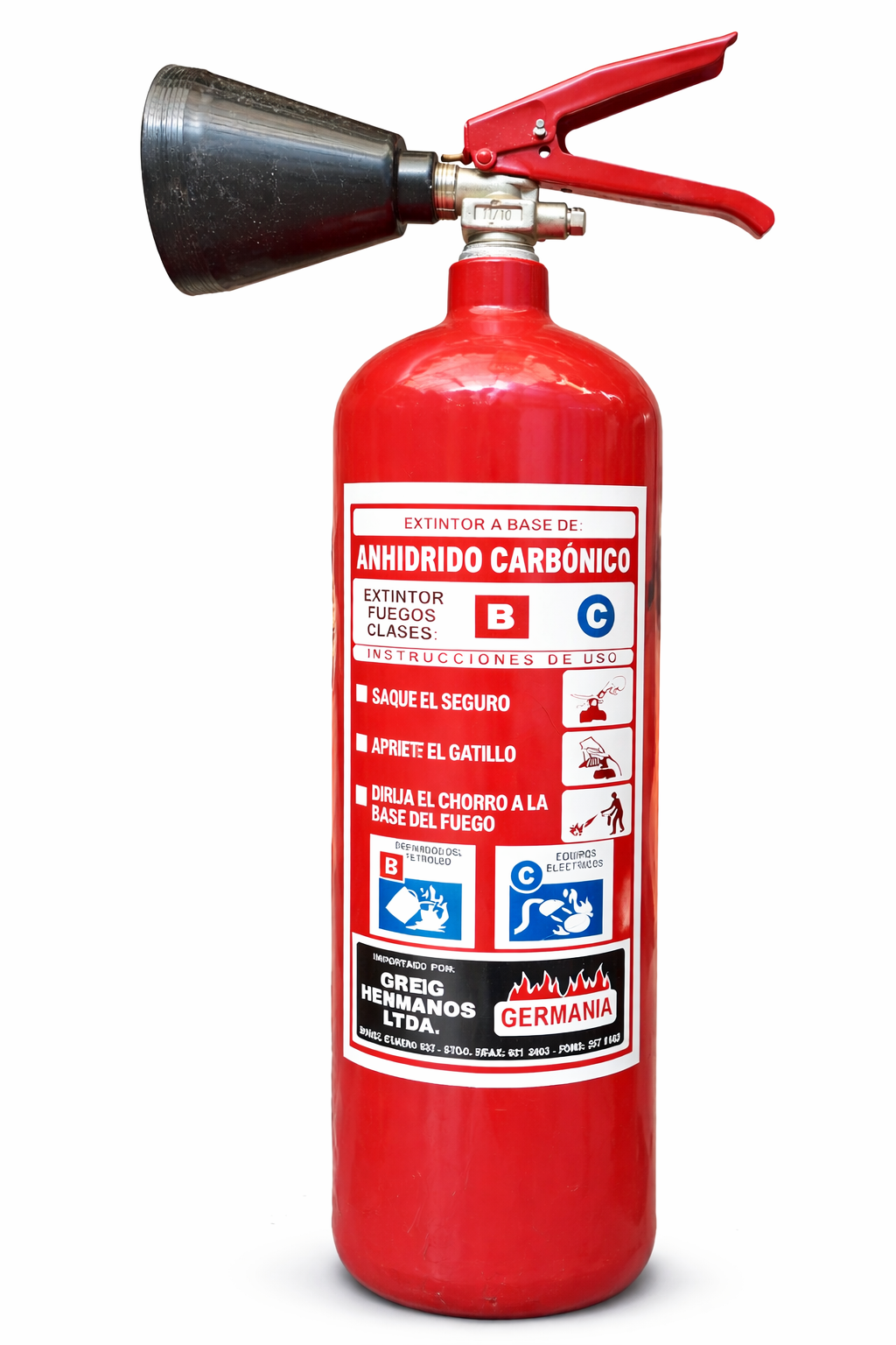 Extintor co2  bc ( dioxido de carbono  ) 2 kg
