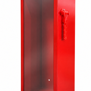 Gabinete metalico porta extintor con vidrio a romper para extintor de 6 kg