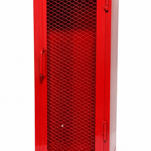 Gabinete metalico porta extintor con puerta de malla para extintor de 4kg