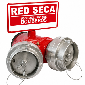 Siamesa de medida 4" × 3"× 3" con tuerca y tapa